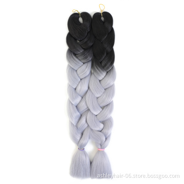 32Inch 165g High Temperature Synthetic Hair Braids Extensions Ultra Braiding Ombre Two Colors Jumbo Braiding Hair Ombre
